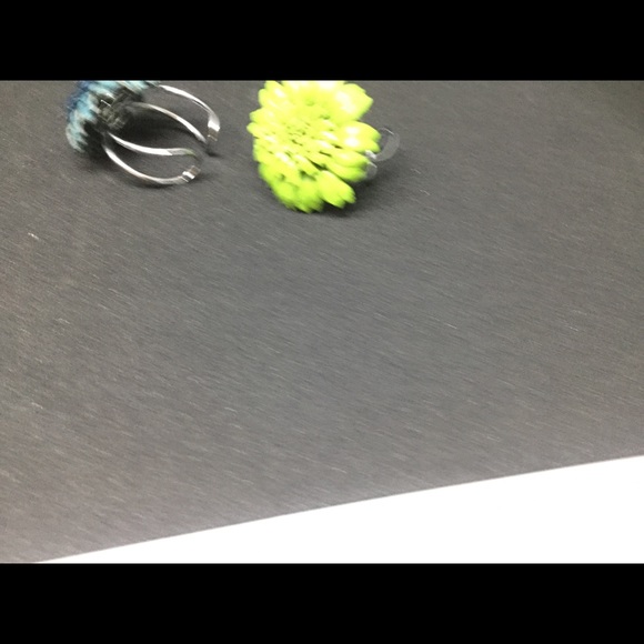 Collection of 4 adjustable leather flower rings - Picture 8 of 14